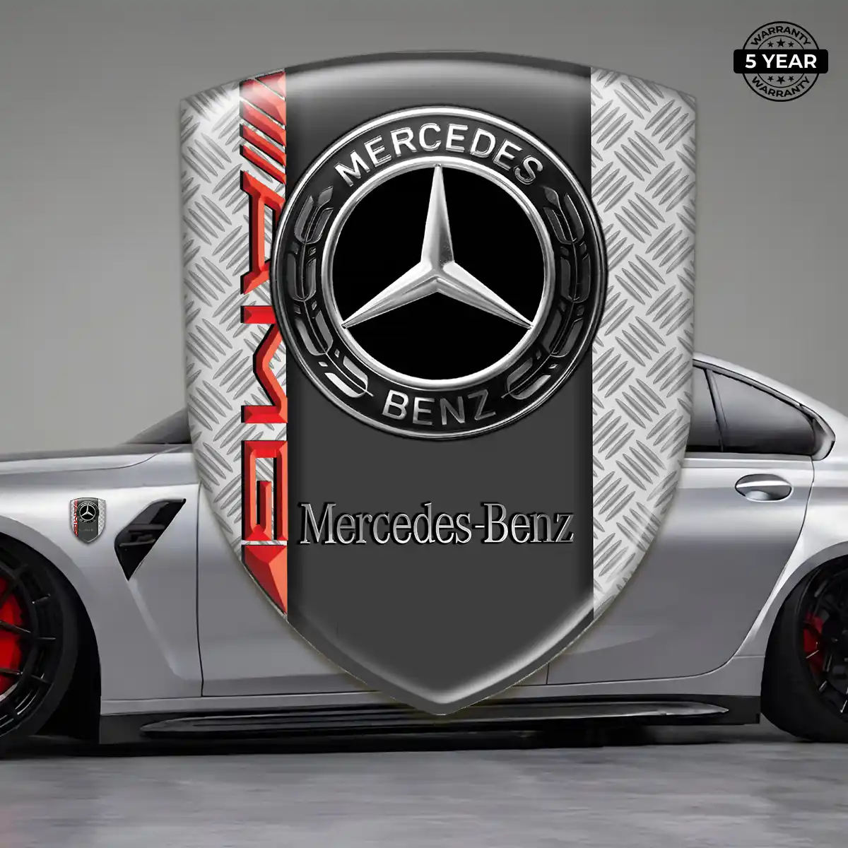 Mercedes Car Emblem Sticker Refined Design