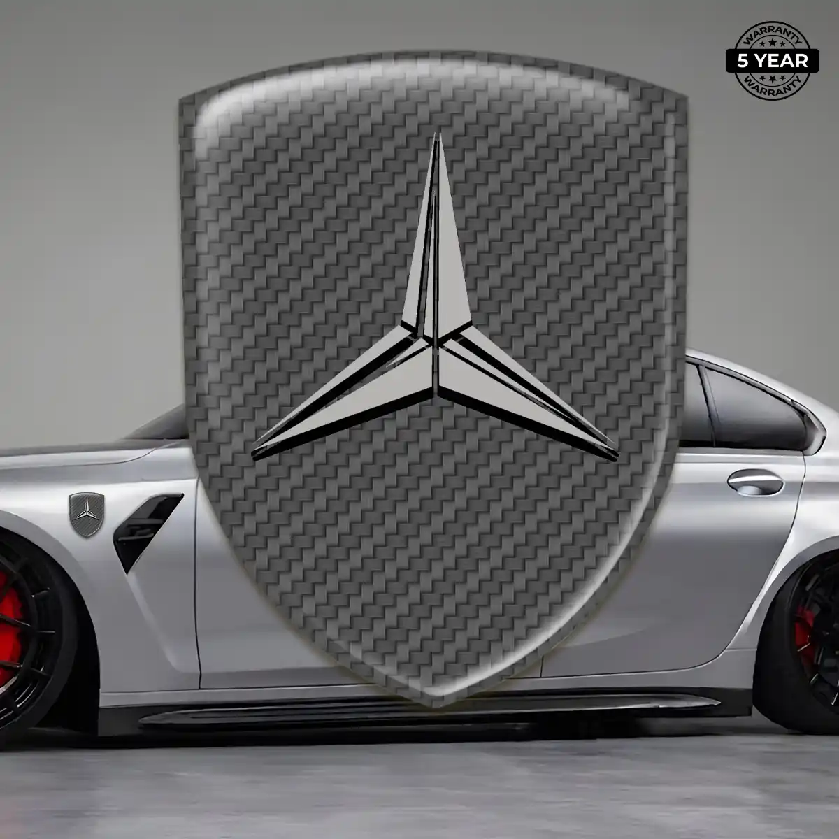 Mercedes Car Emblem Sticker Signature Grade