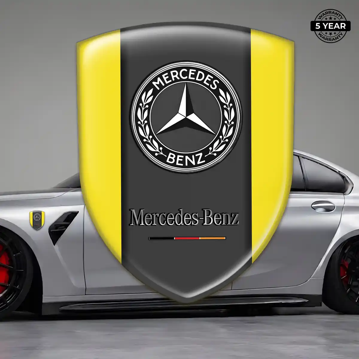 Mercedes Car Emblem Sticker Sleek Style