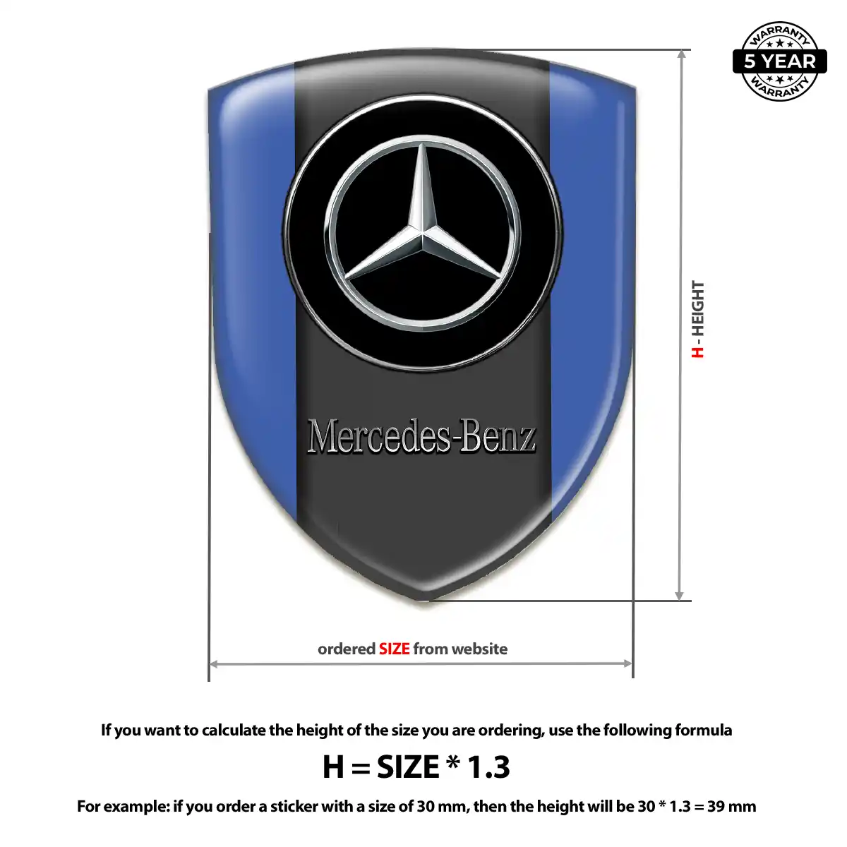 Mercedes Car Emblem Sticker Superior Craft