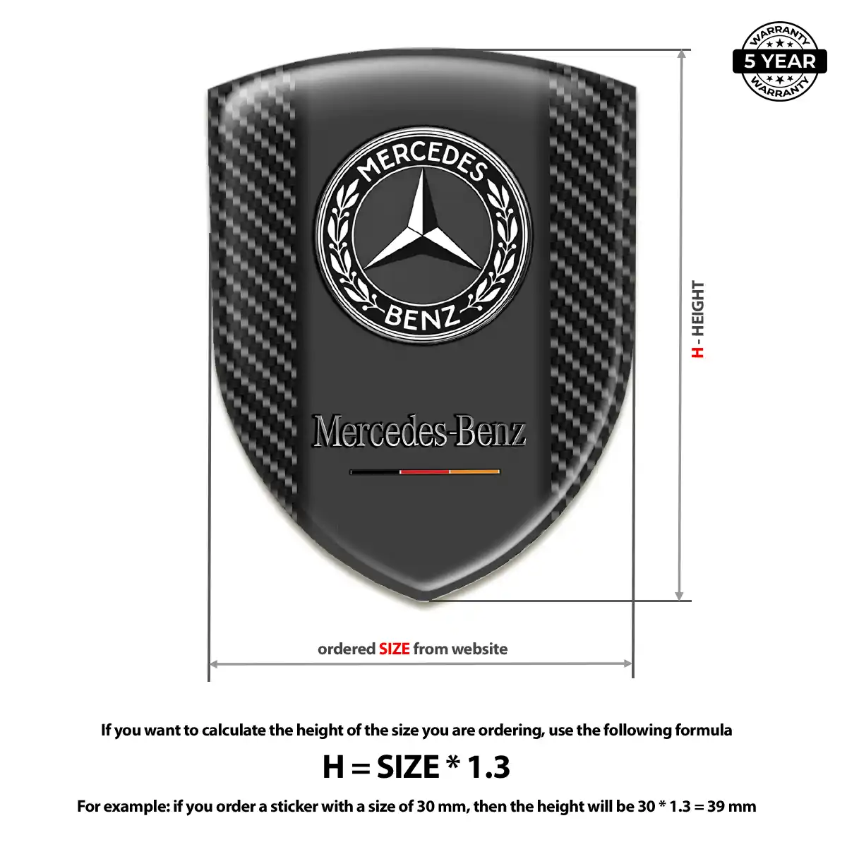 Mercedes Car Logo Decal Prime Quality