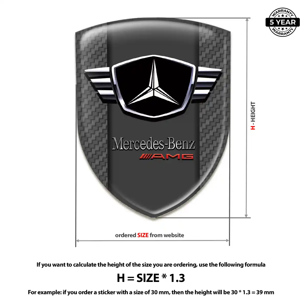 Mercedes Car Logo Decal Refined Design