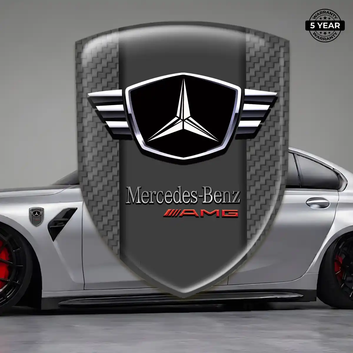 Mercedes Car Logo Decal Refined Design