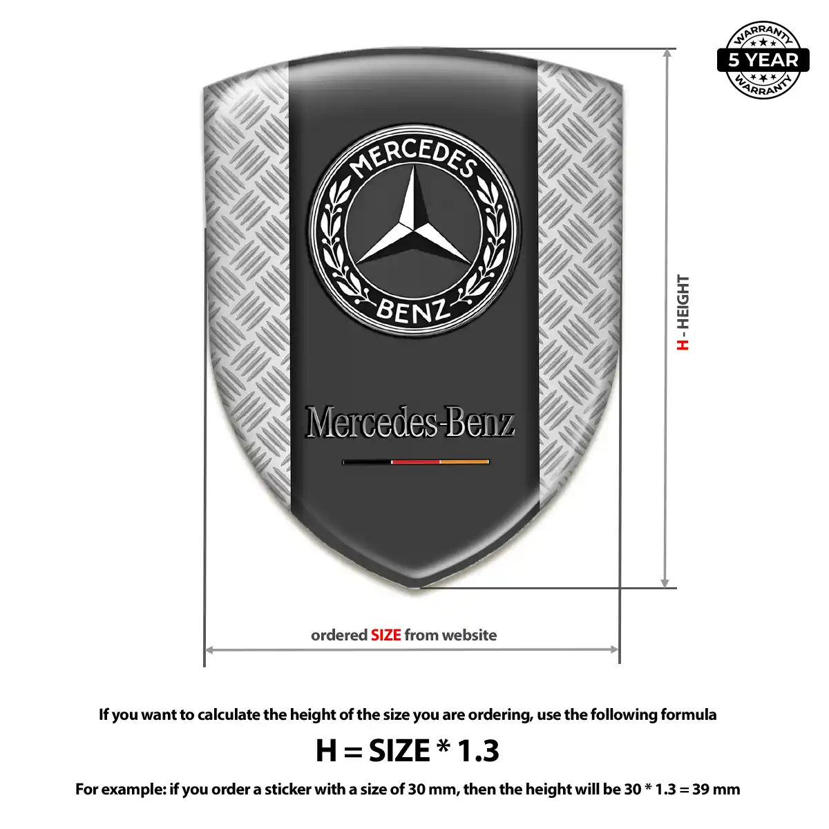 Mercedes Car Logo Decal Sleek Style