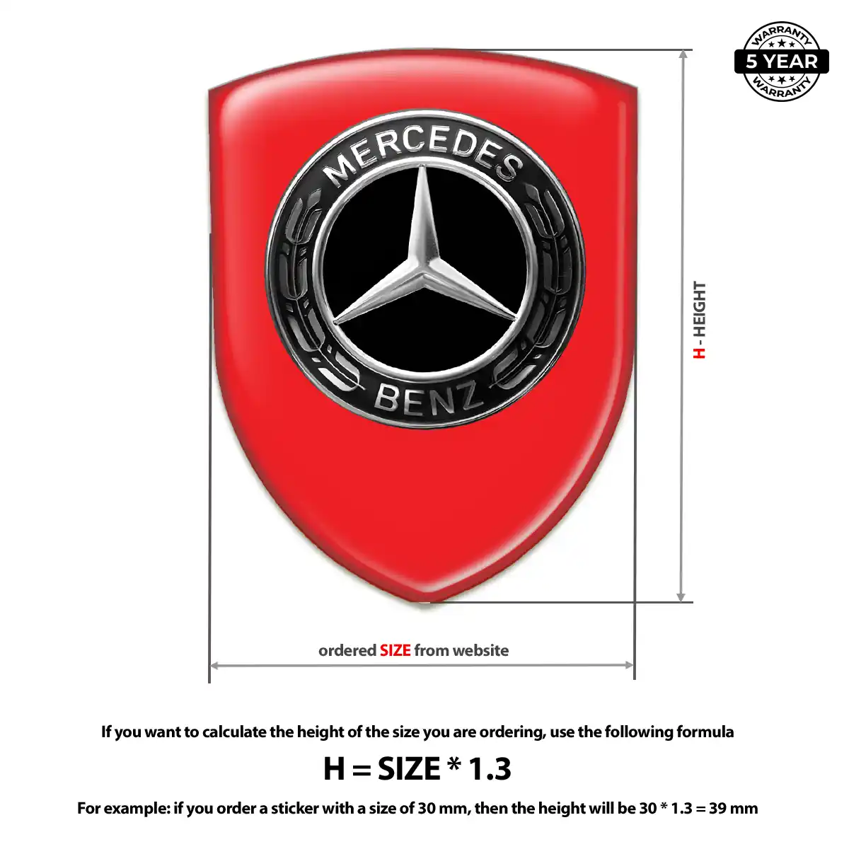 Mercedes Car Logo Decal Superior Craft