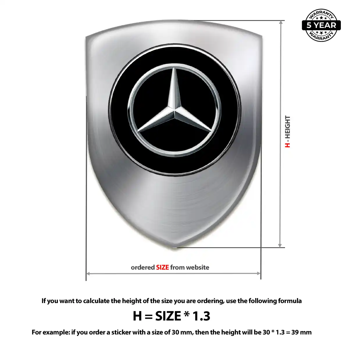 Mercedes Crest Emblem Sleek Style