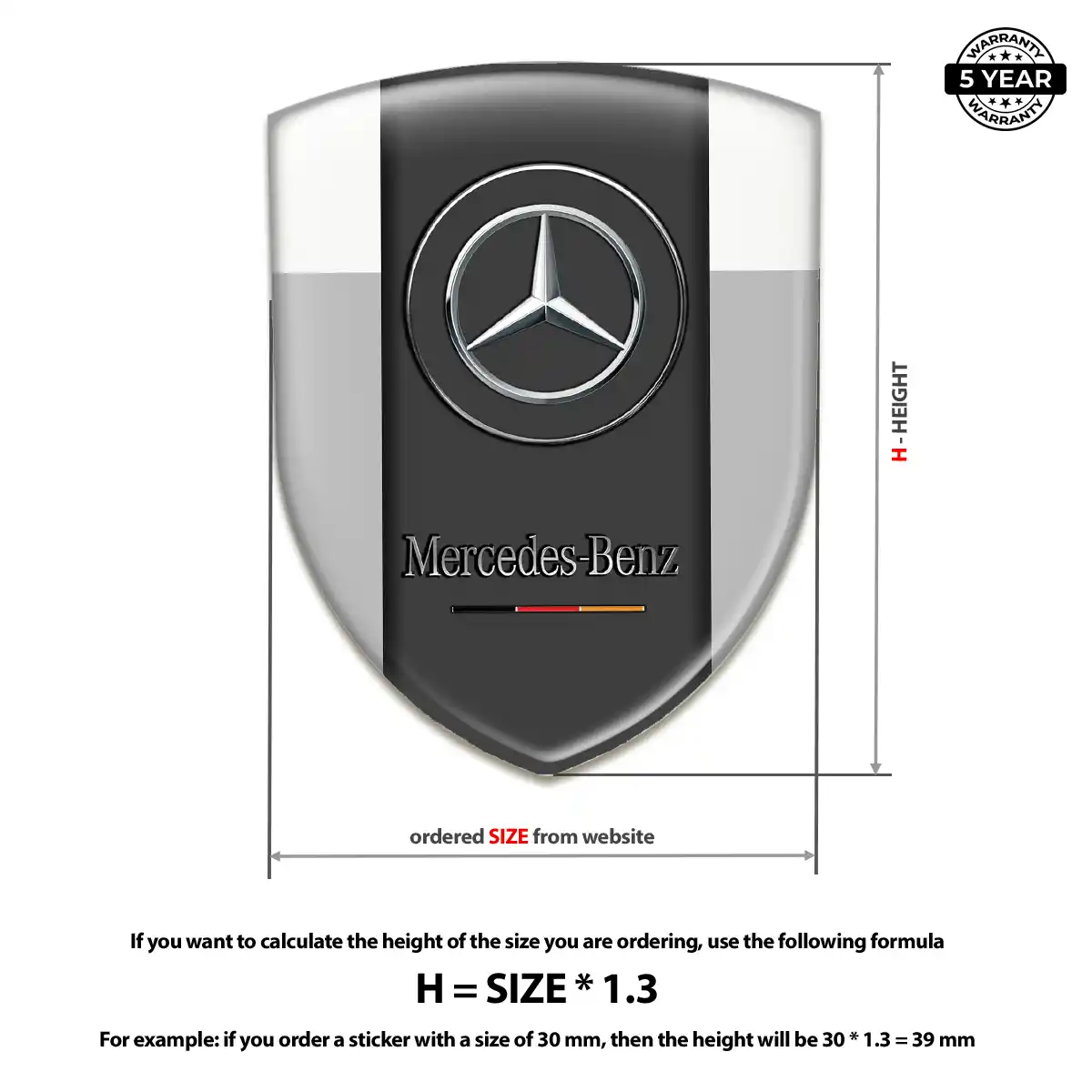 Mercedes Crest Logo Emblem Prime Quality