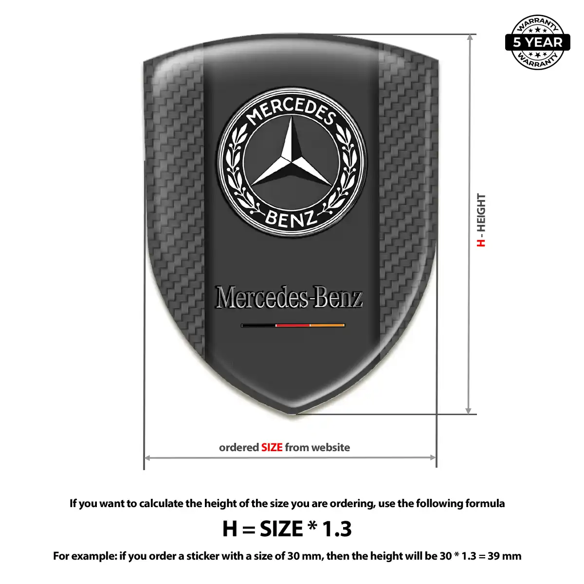 Mercedes Crest Logo Emblem Signature Grade