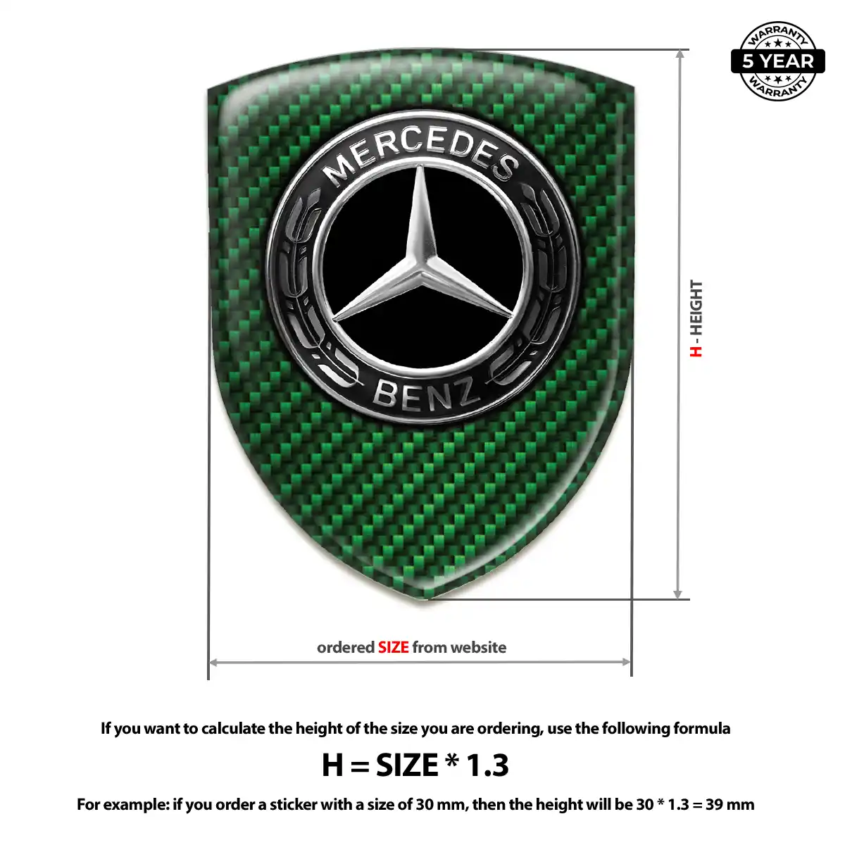 Mercedes Crest Logo Emblem Superior Craft