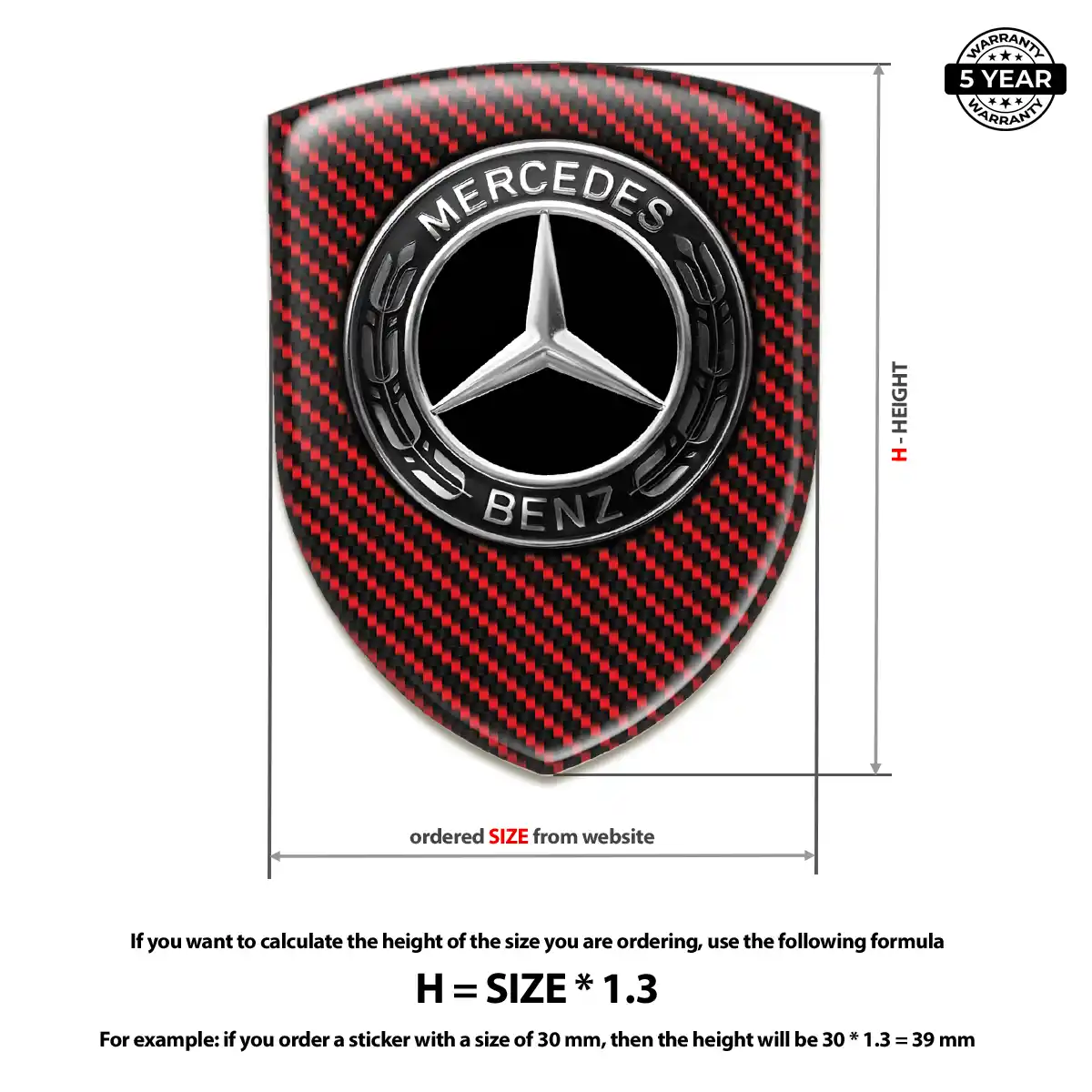 Mercedes Domed Badge Signature Grade