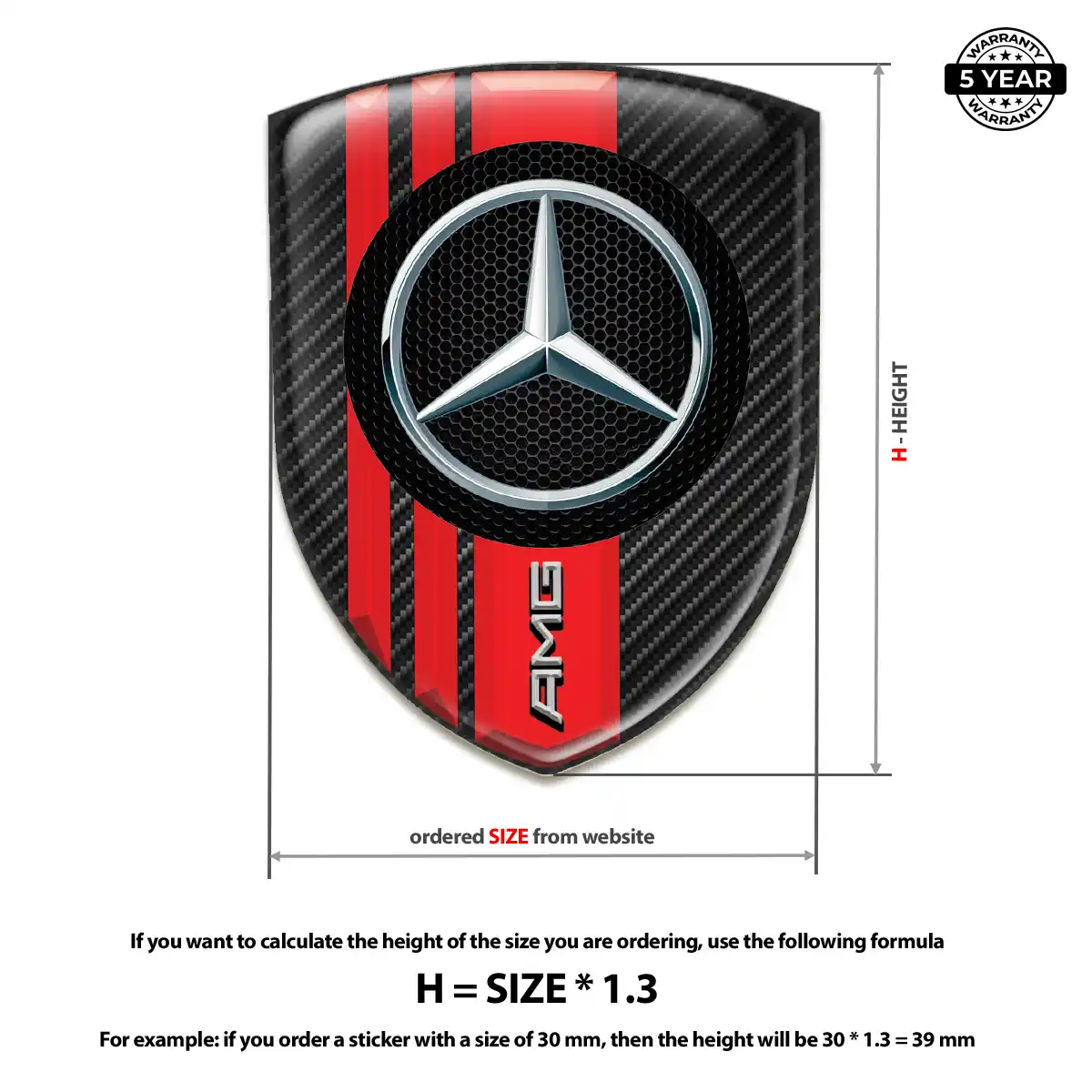 Mercedes Domed Badge Sleek Style