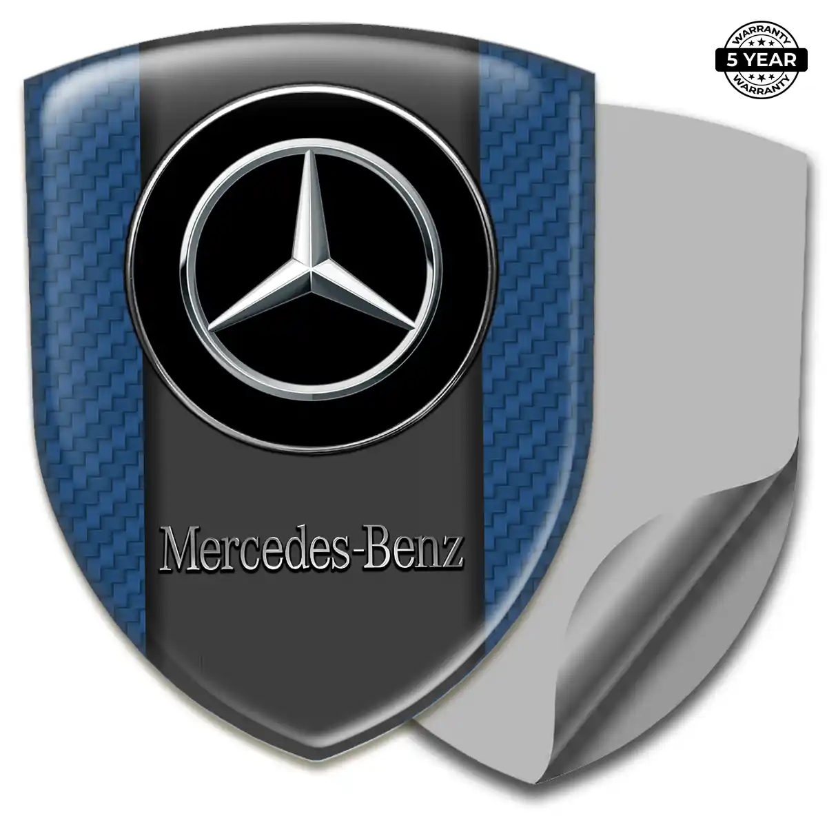 Mercedes Domed Car Sticker Refined Design