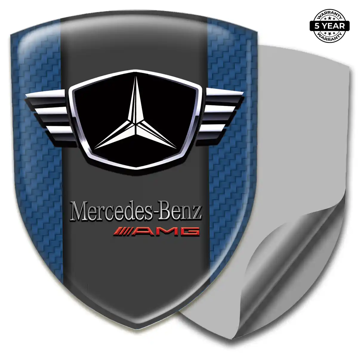 Mercedes Domed Decal Refined Design