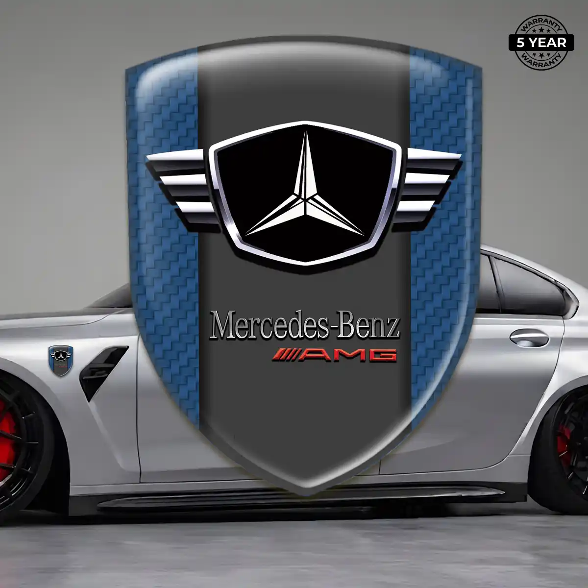 Mercedes Domed Decal Refined Design