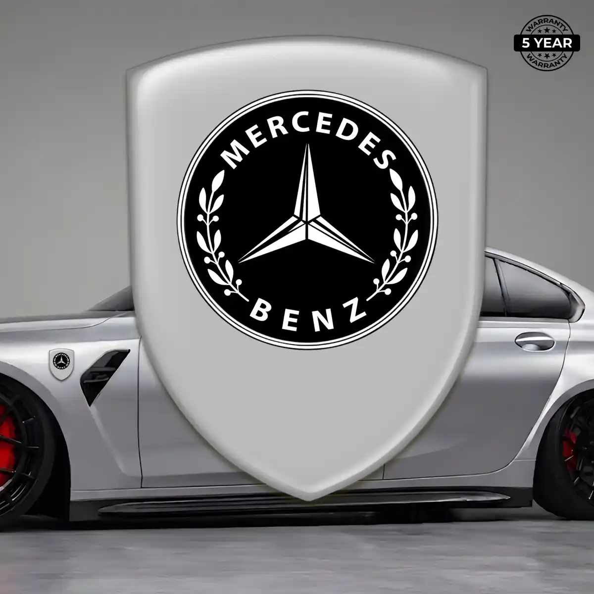 Mercedes Domed Decal Sleek Style
