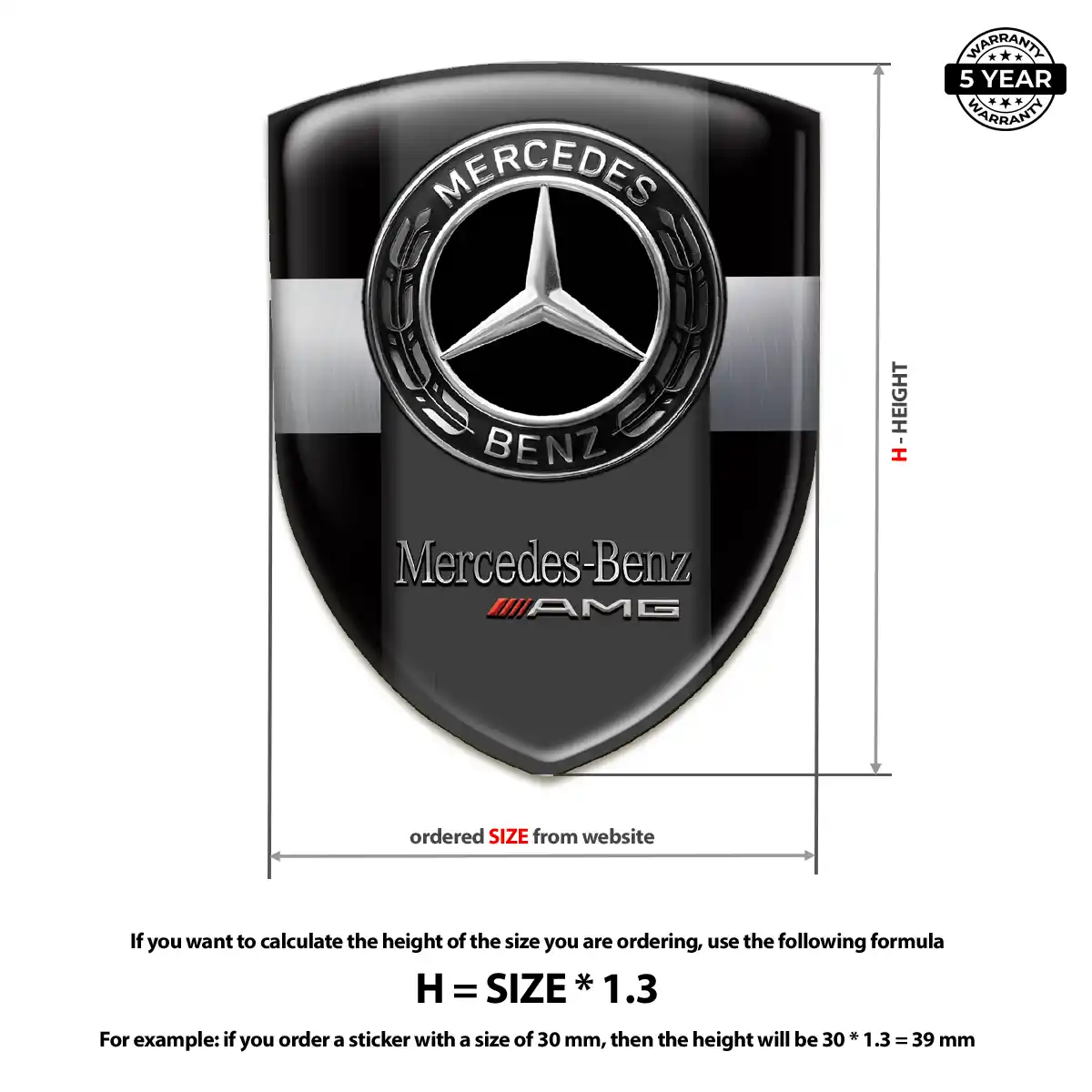 Mercedes Domed Emblem Prestige Line