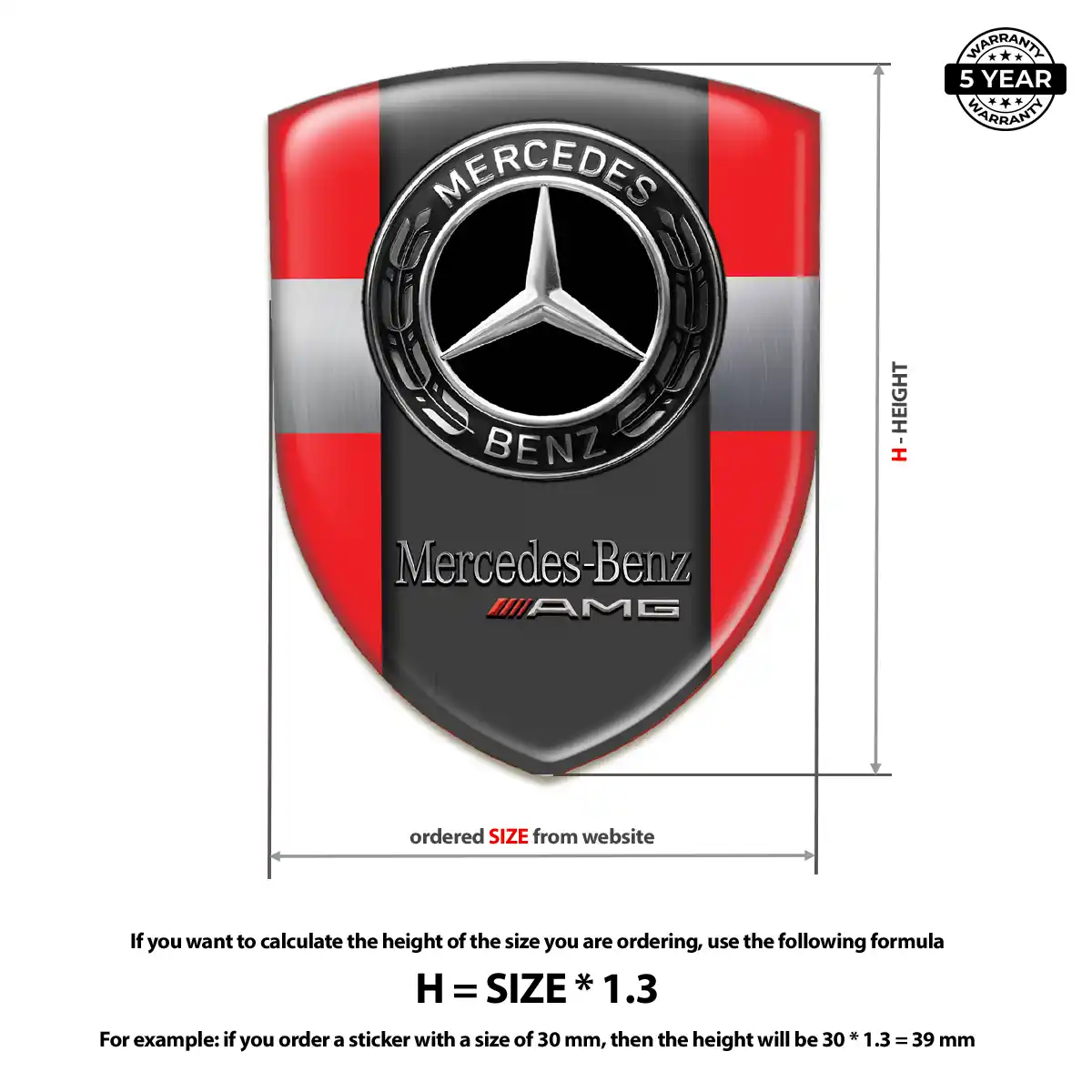 Mercedes Domed Emblem Signature Grade