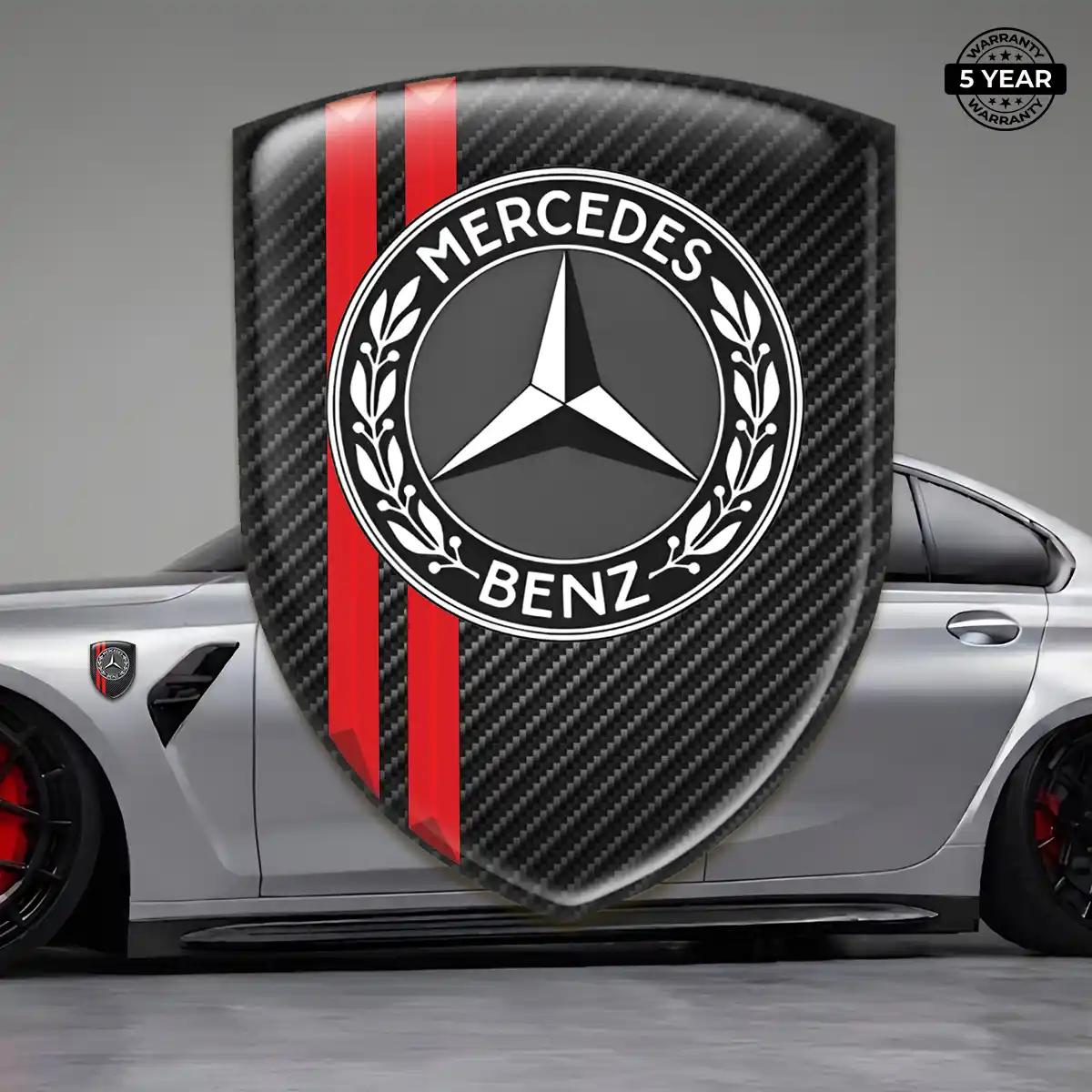 Mercedes Domed Emblem Sleek Style