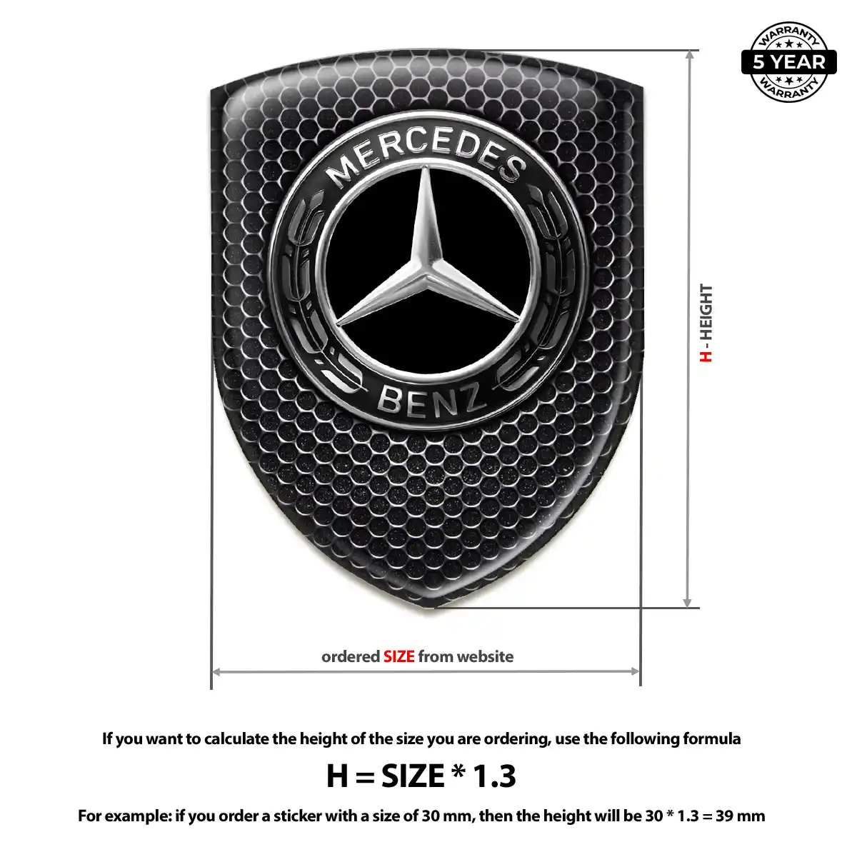 Mercedes Domed Emblem Superior Craft