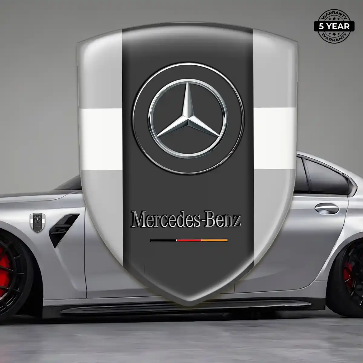 Mercedes Domed Logo Decal Elite Finish