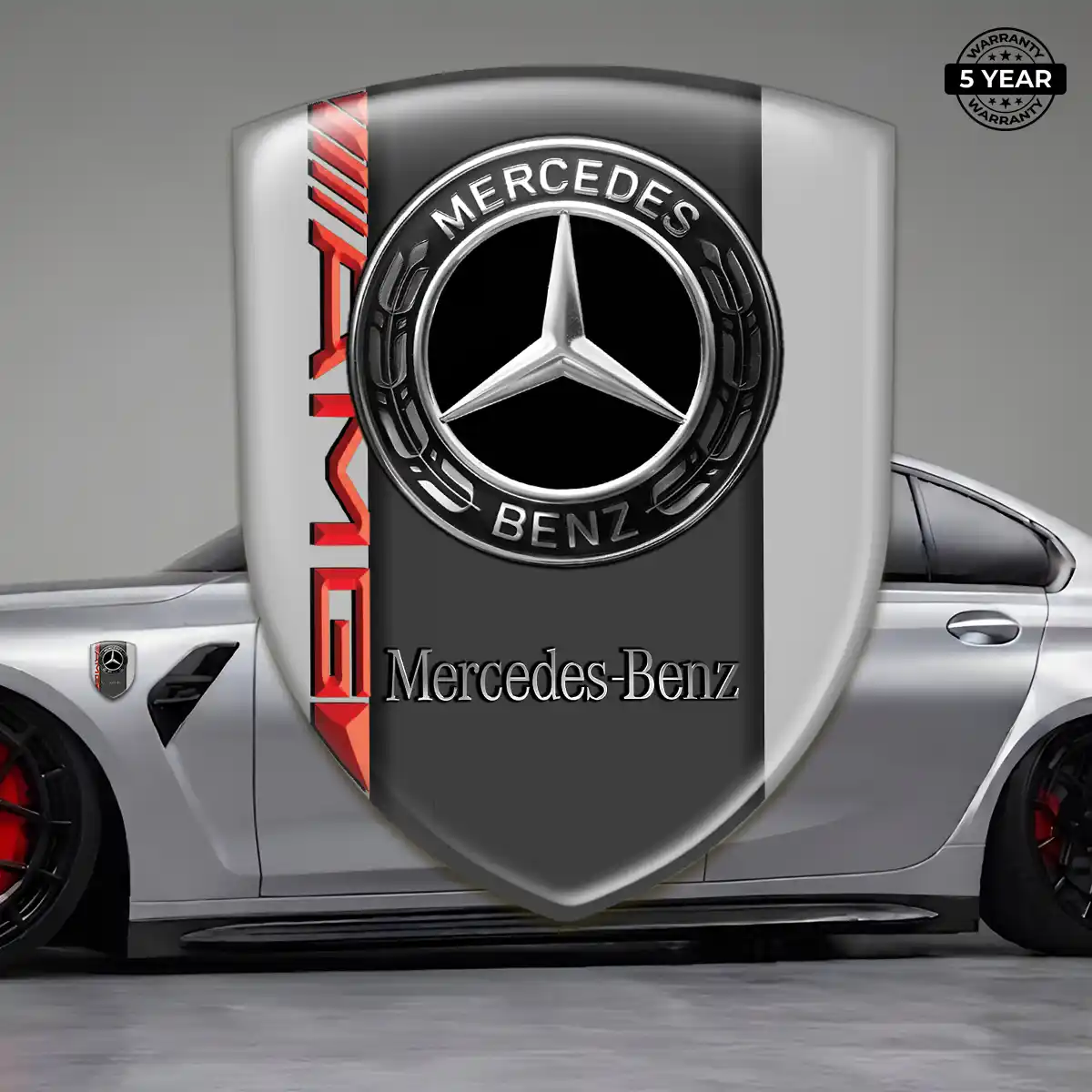 Mercedes Domed Logo Decal Refined Design