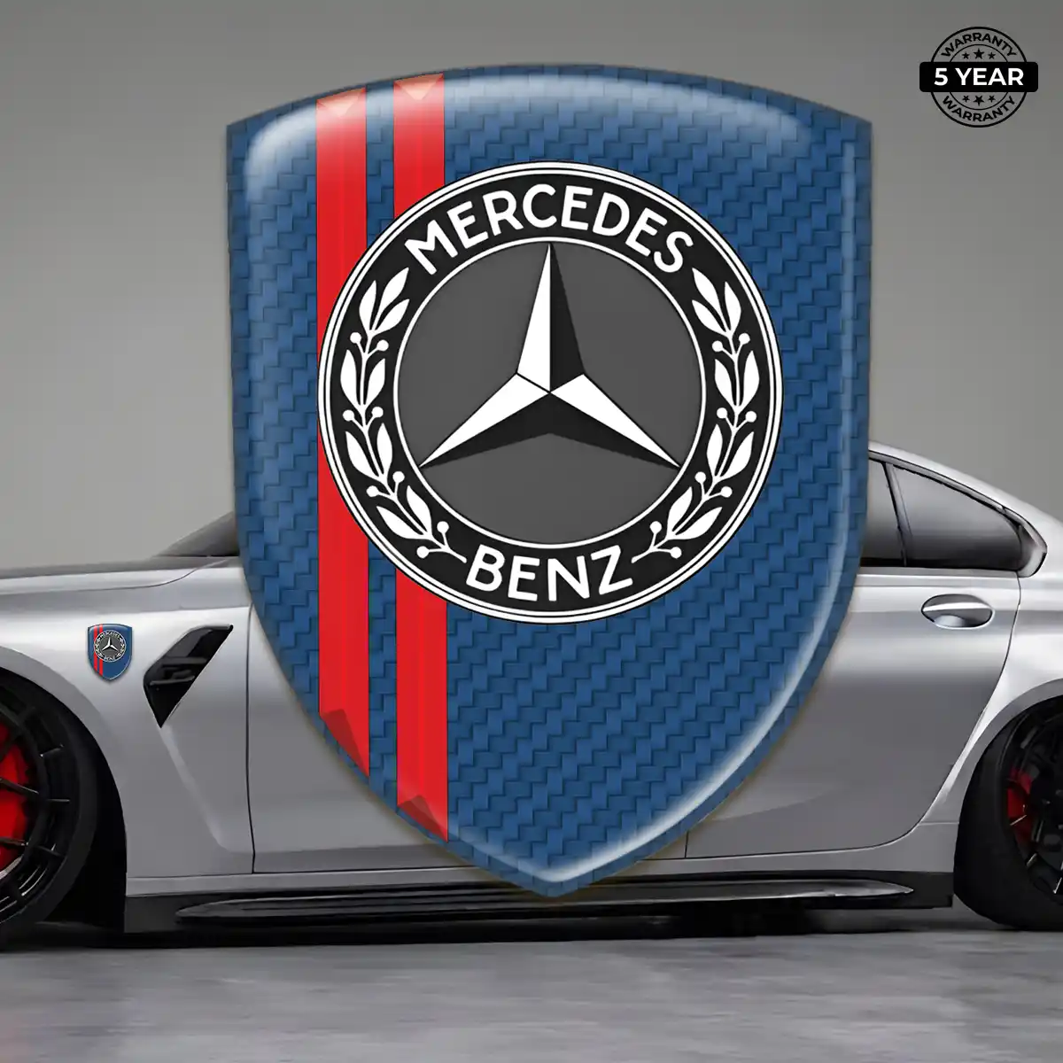 Mercedes Domed Logo Decal Signature Grade