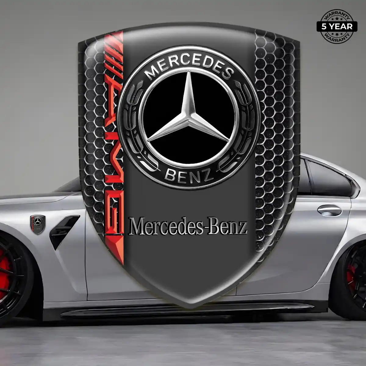 Mercedes Domed Logo Sticker Elite Finish