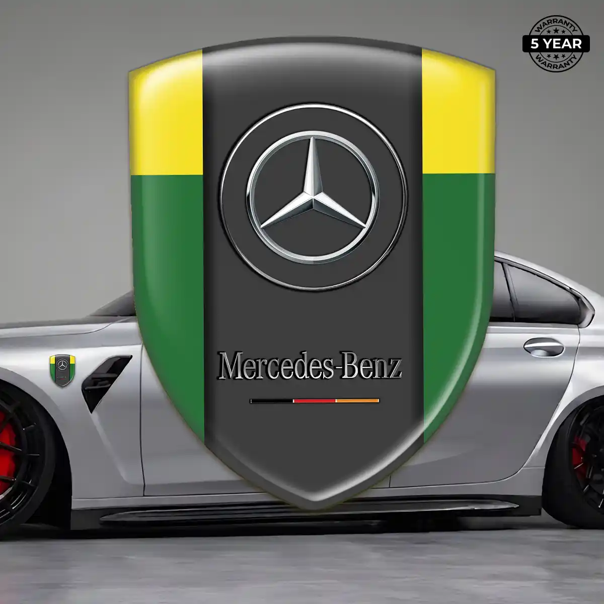 Mercedes Domed Logo Sticker Refined Design