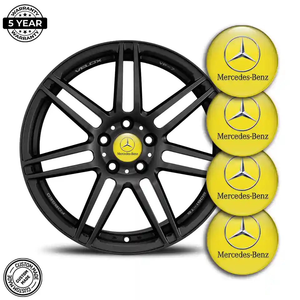 Mercedes Domed Sticker Self-Adhesive Stylish Design
