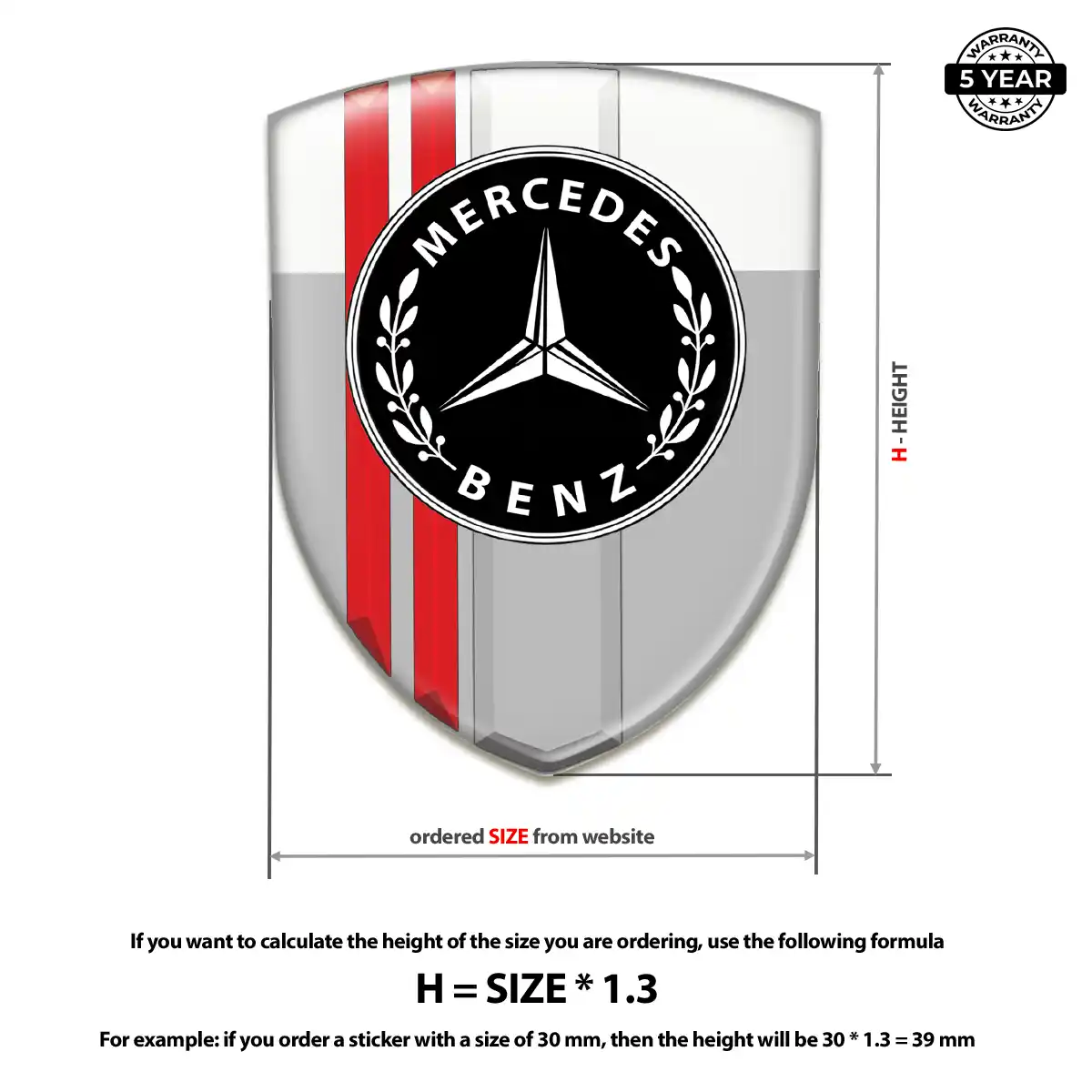 Mercedes Emblem Badge Logo Prime Quality