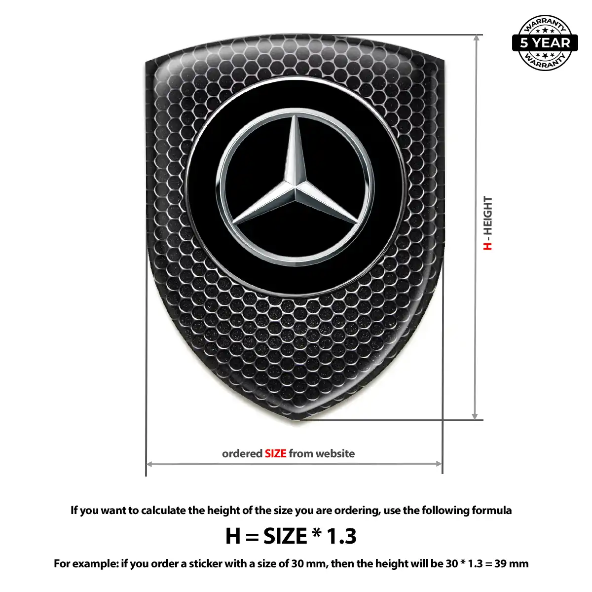 Mercedes Emblem Badge Logo Refined Design