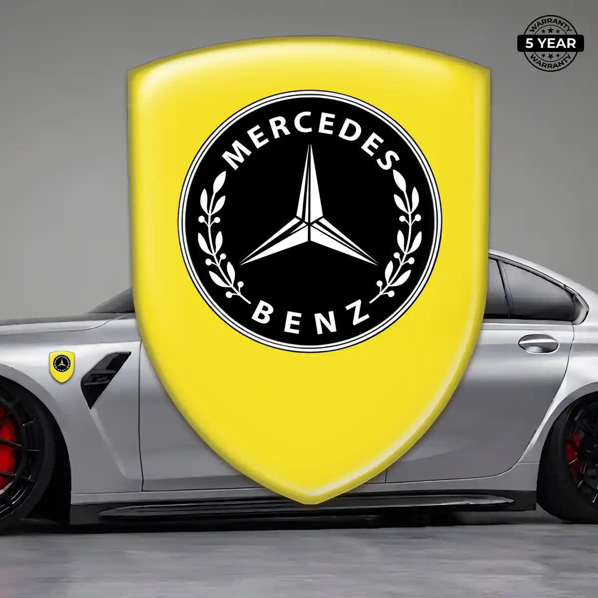 Mercedes Emblem Badge Logo Sleek Style