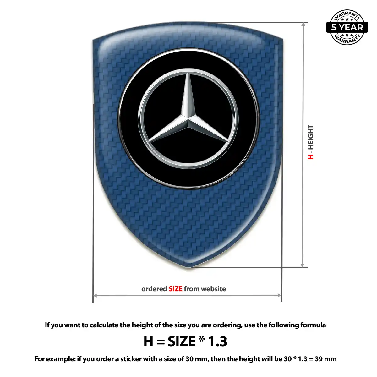 Mercedes Emblem Badge Logo Superior Craft