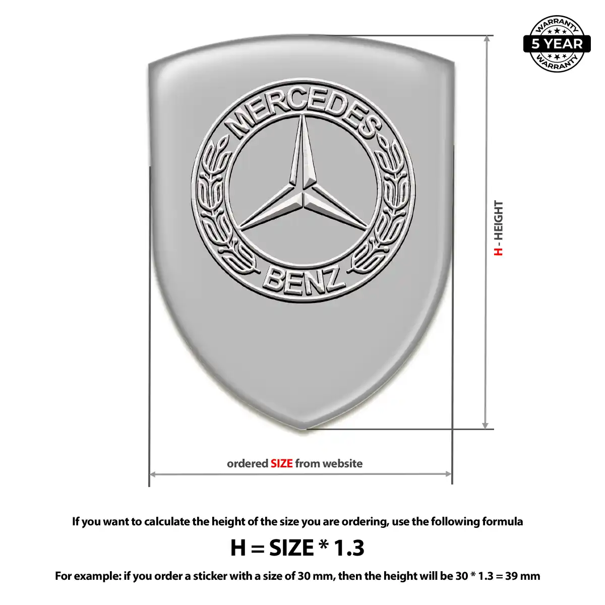 Mercedes Emblem Badge Prestige Line