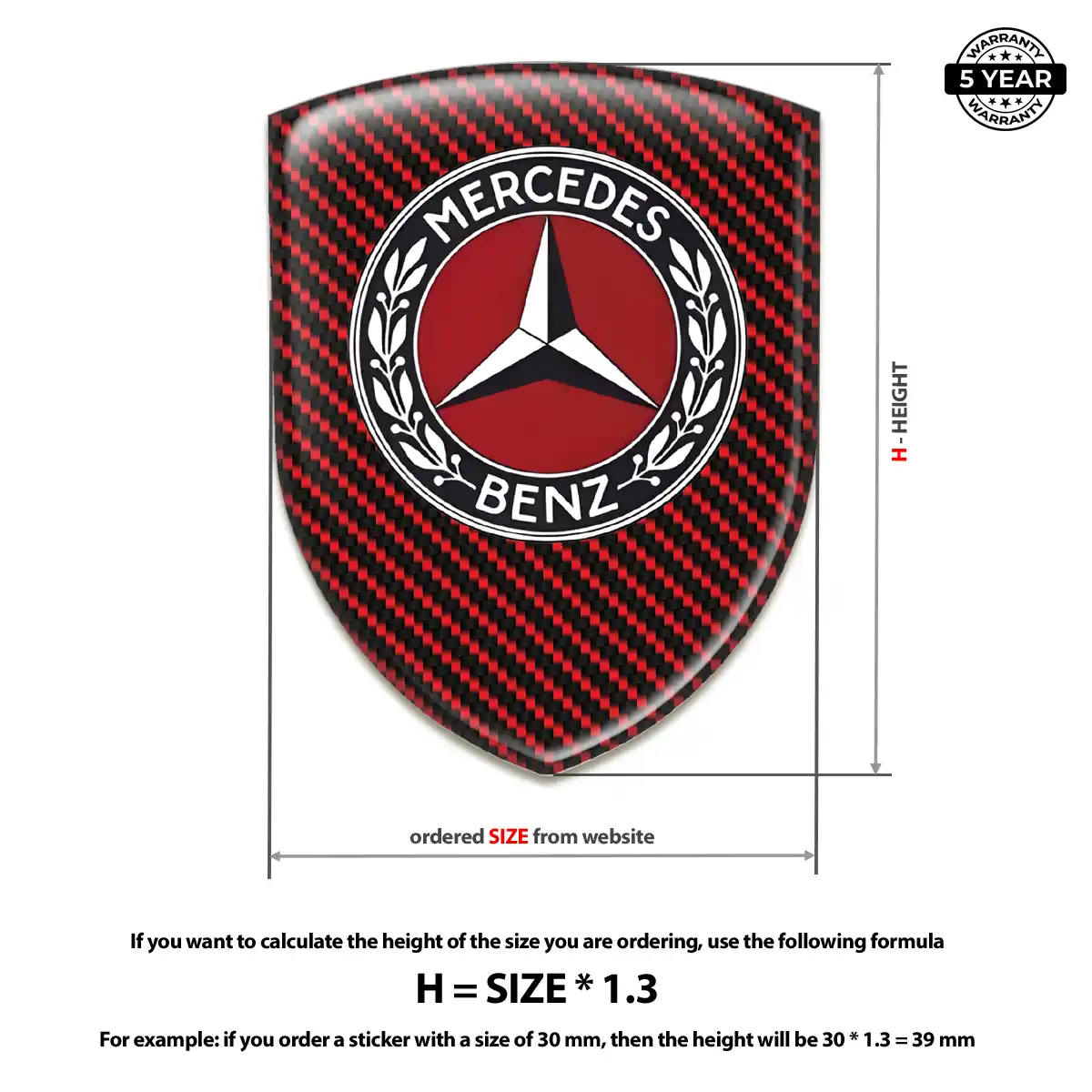 Mercedes Emblem Badge Superior Craft