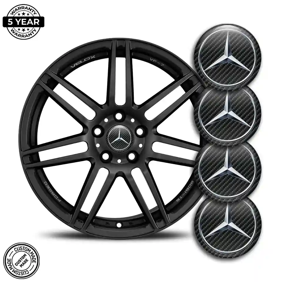 Mercedes Emblem Center Hub Cap Self-Adhesive High Quality