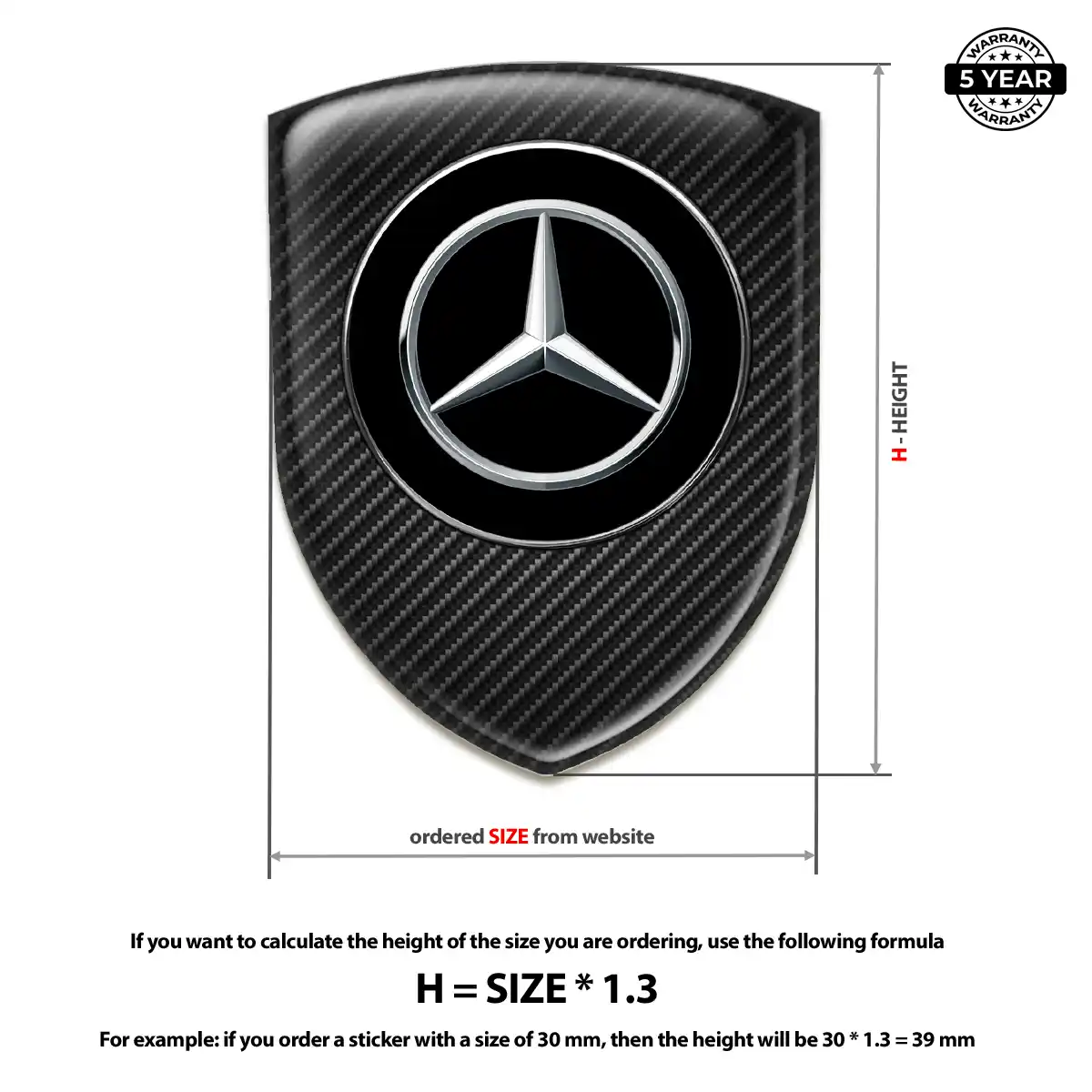 Mercedes Emblem Crest Prestige Line