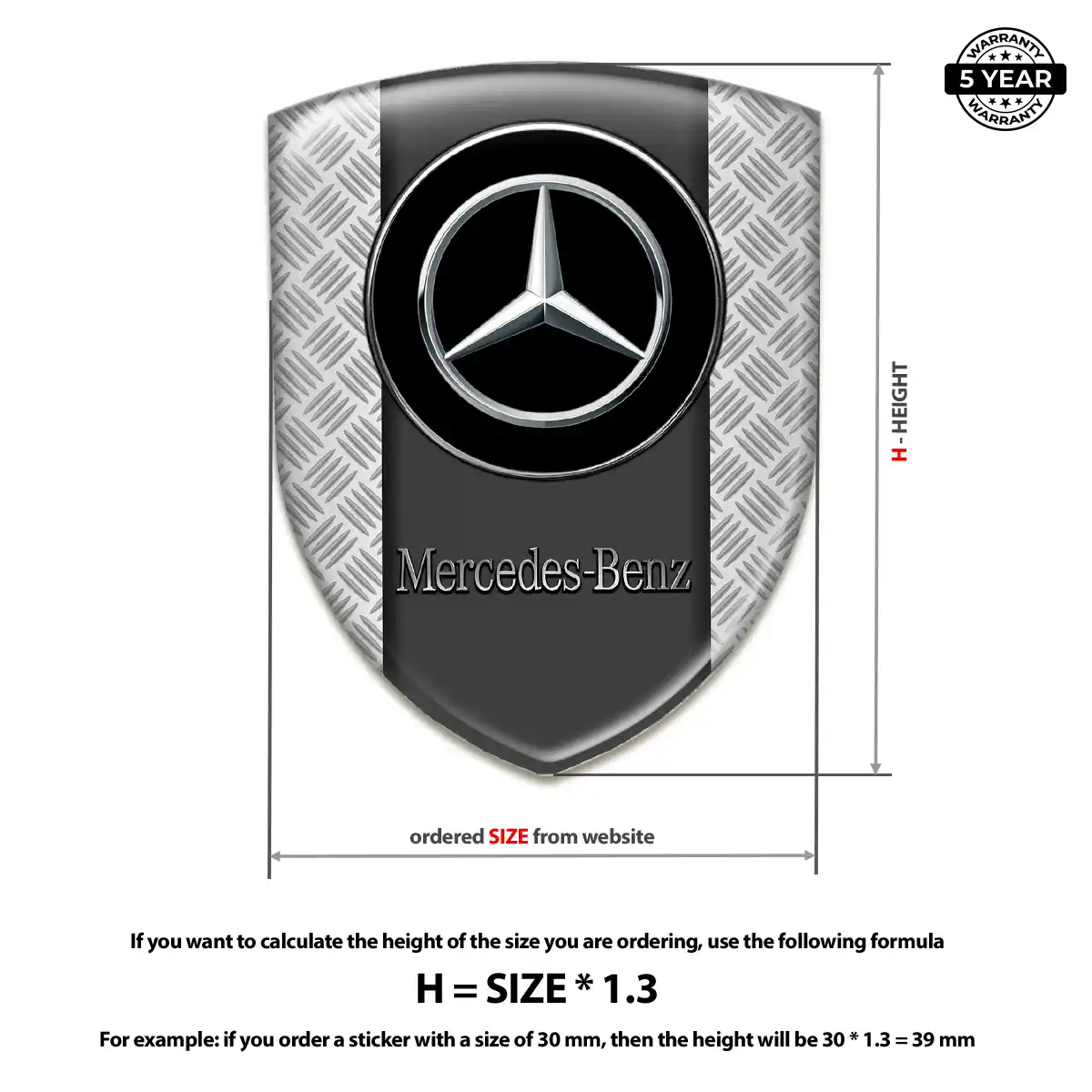 Mercedes Emblem Crest Prime Quality