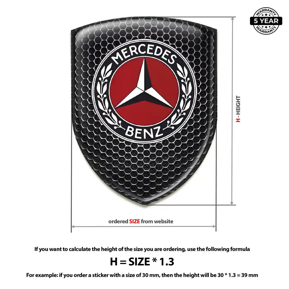 Mercedes Emblem Crest Refined Design