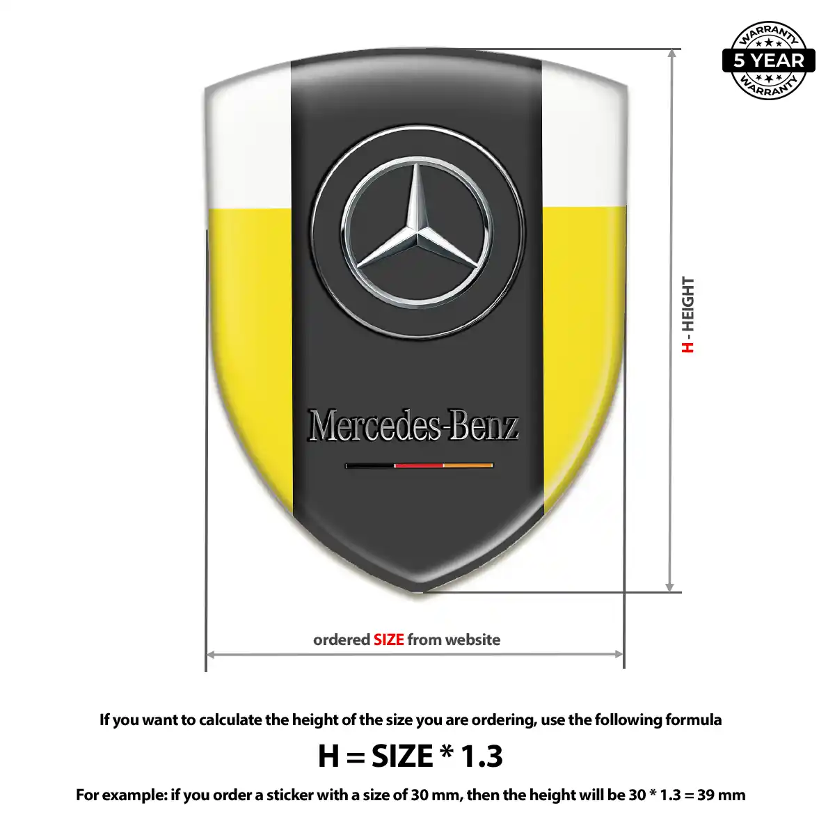 Mercedes Emblem Crest Superior Craft