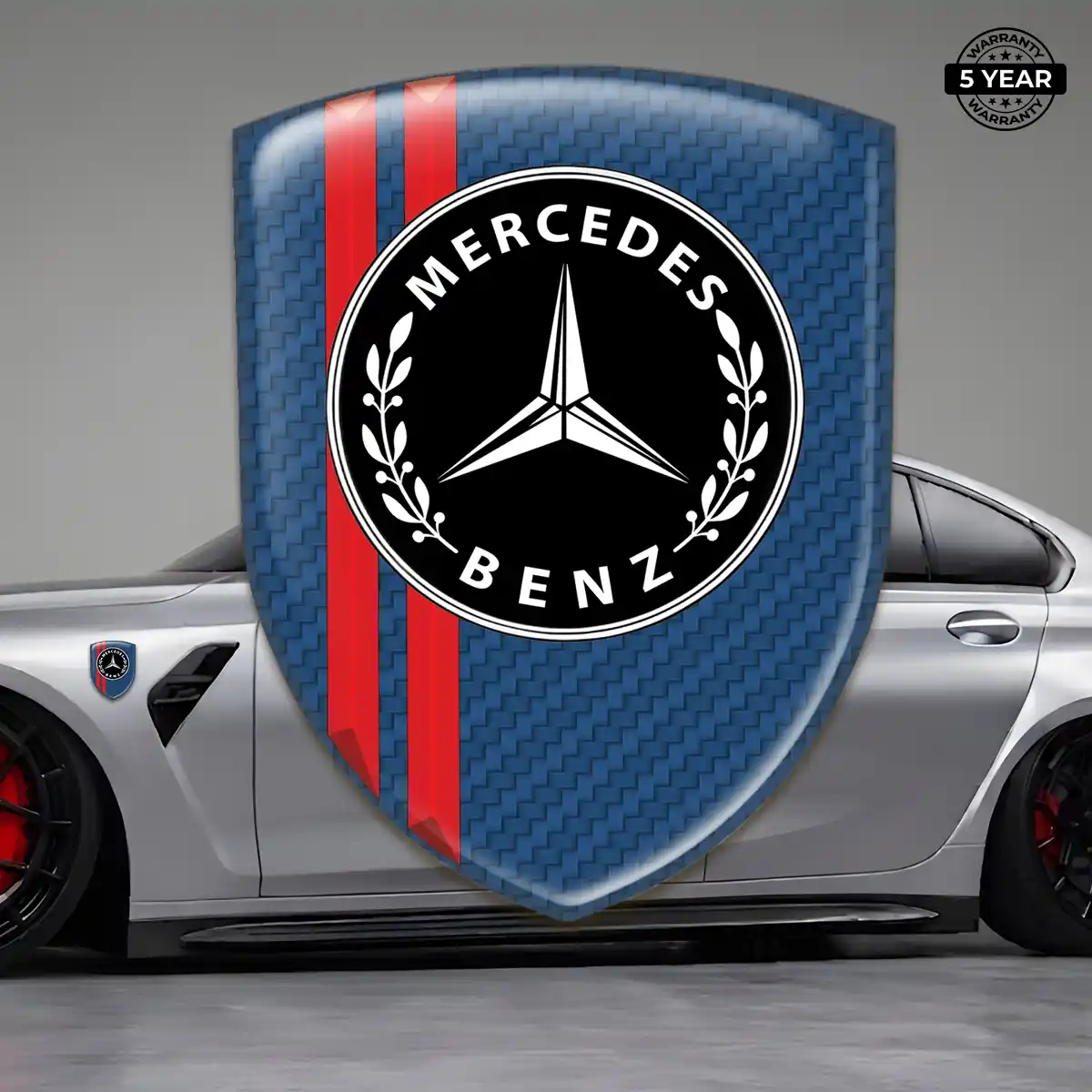 Mercedes Emblem Domed Badge Elite Finish