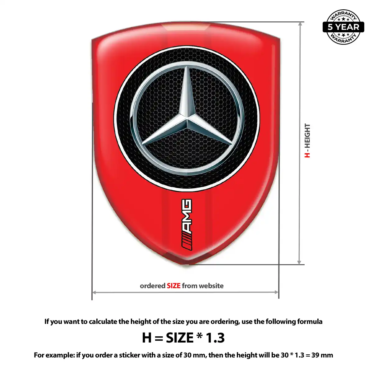 Mercedes Emblem Domed Badge Signature Grade