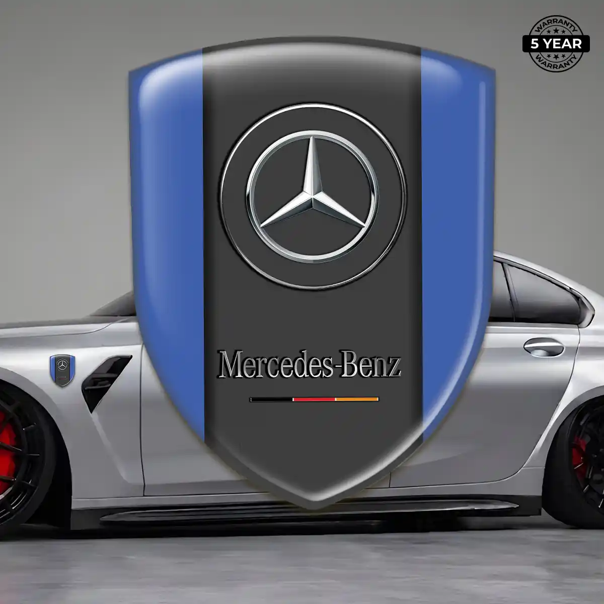 Mercedes Emblem Domed Badge Sleek Style