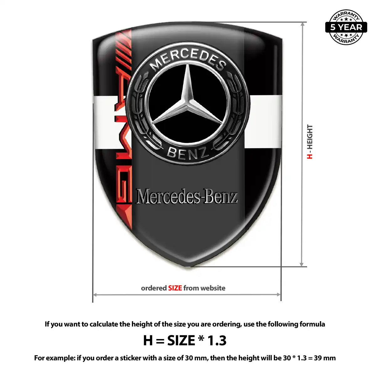 Mercedes Emblem Logo Badge Prestige Line