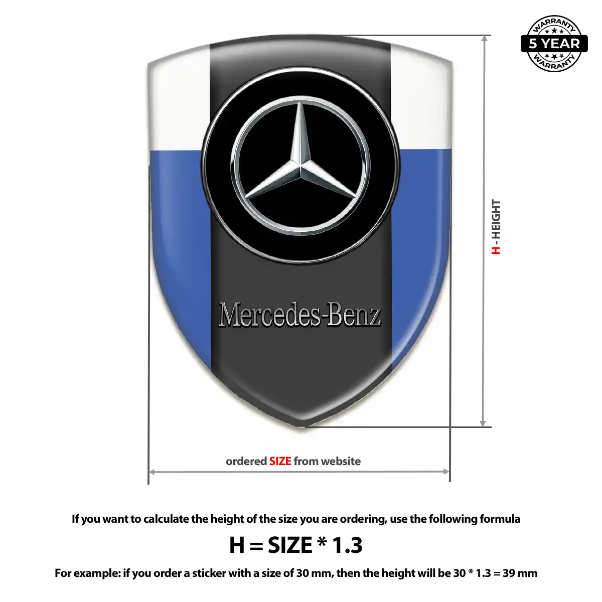 Mercedes Emblem Logo Badge Signature Grade