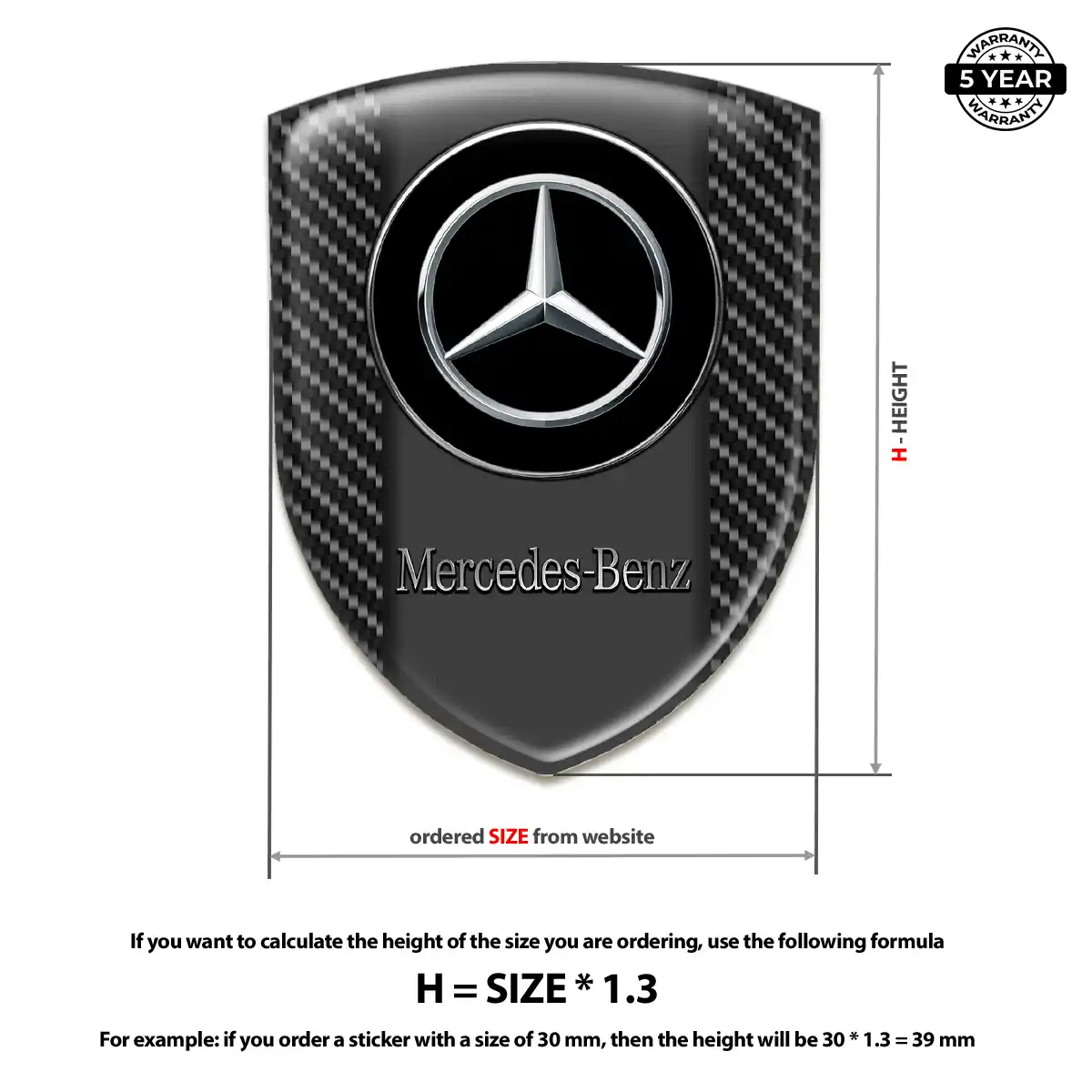 Mercedes Emblem Logo Badge Superior Craft