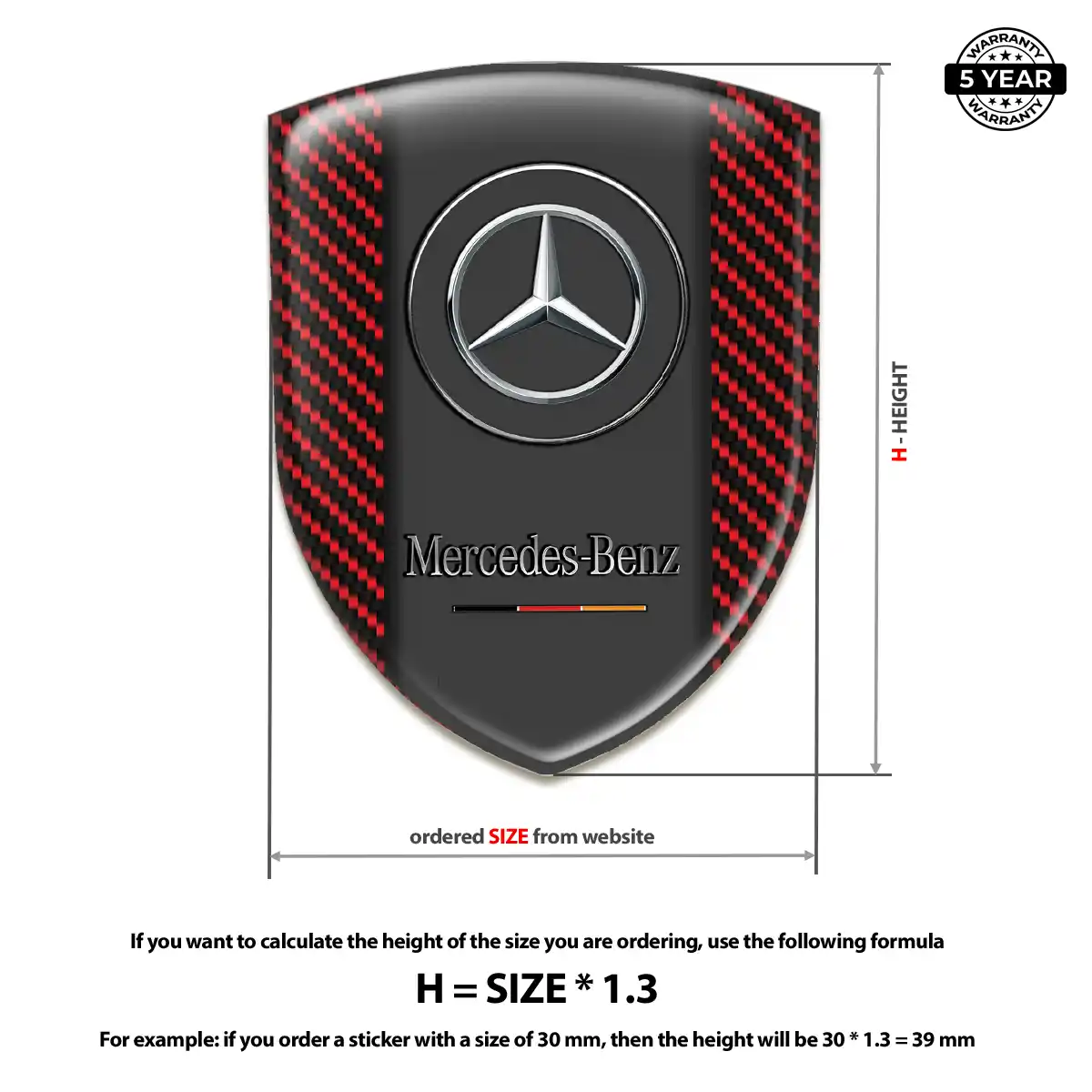Mercedes Emblem Logo Elite Finish