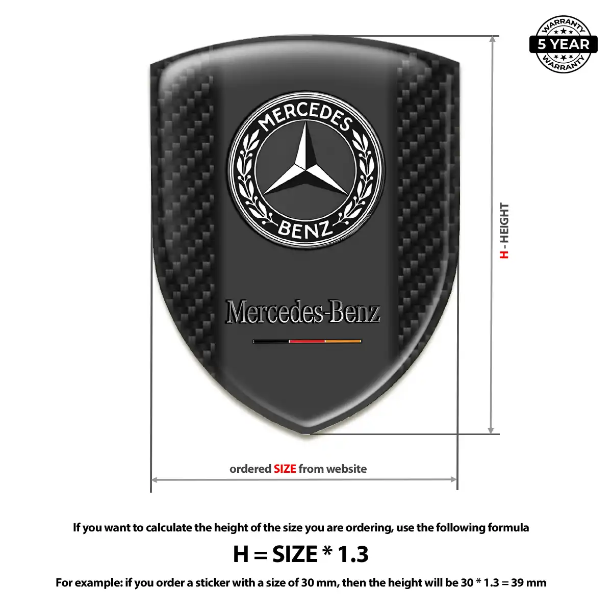 Mercedes Emblem Logo Signature Grade