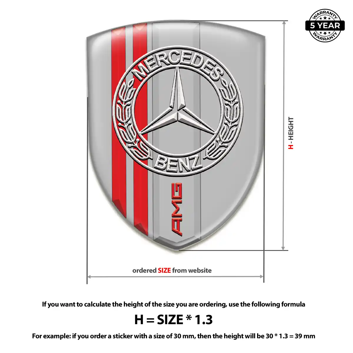 Mercedes Emblem Shield Prime Quality