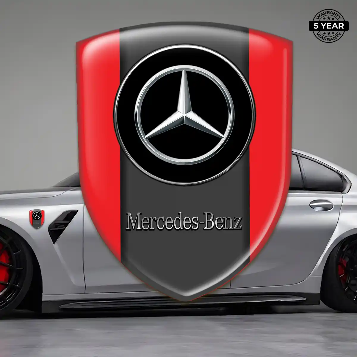 Mercedes Emblem Shield Sleek Style